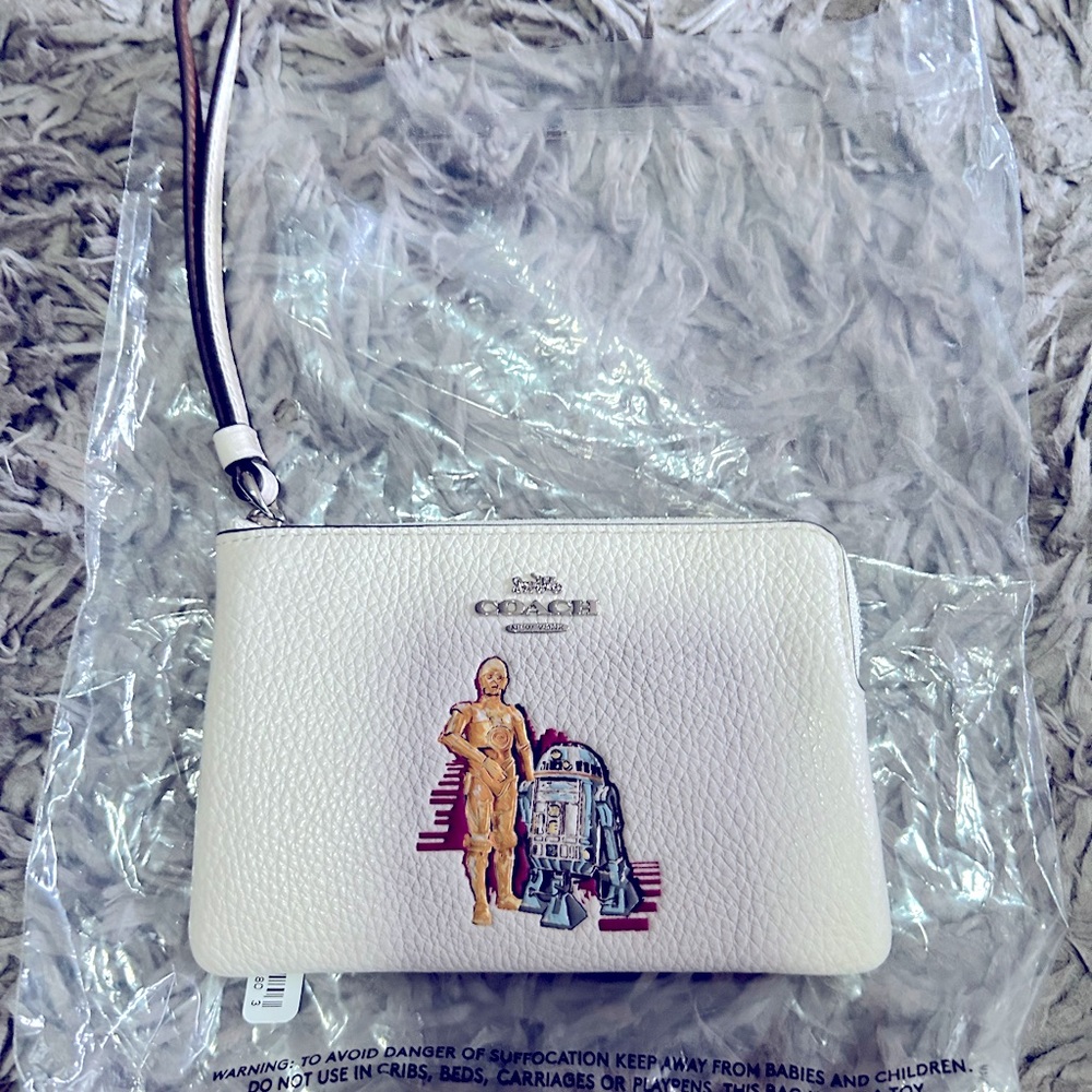 COPY - Coach Star Wars white wristlet. BNWT
